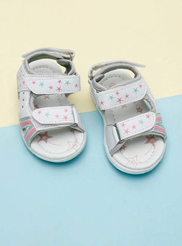 Girls Star Printed Floaters with Velcro Straps