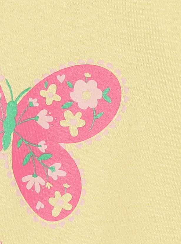 Girls Printed T-shirt with Pants