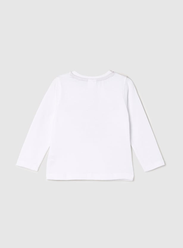 Boys Graphic Print T-Shirt With Solid Pyjama