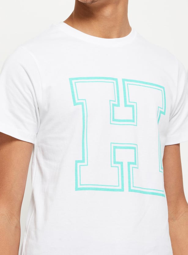 Boys Printed Crew Neck Regular Fit T-shirt