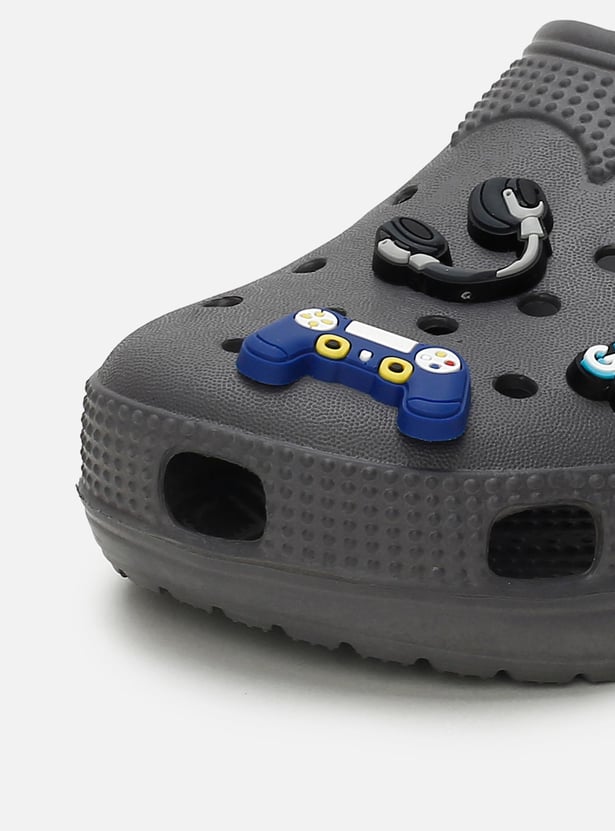 Boys Charm-Detailed Clogs with Pivoting Strap