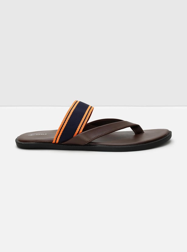 Men V-Strap Cushioned Durable Slip-On Sandals