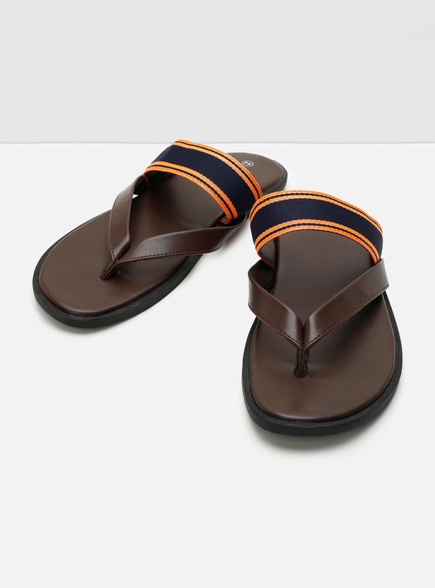 Men V-Strap Cushioned Durable Slip-On Sandals