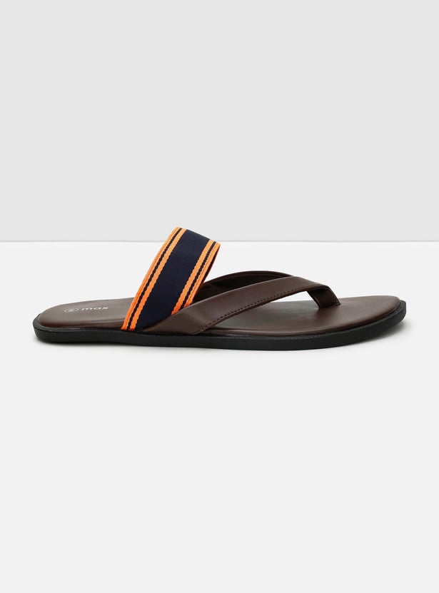 Men V-Strap Cushioned Durable Slip-On Sandals