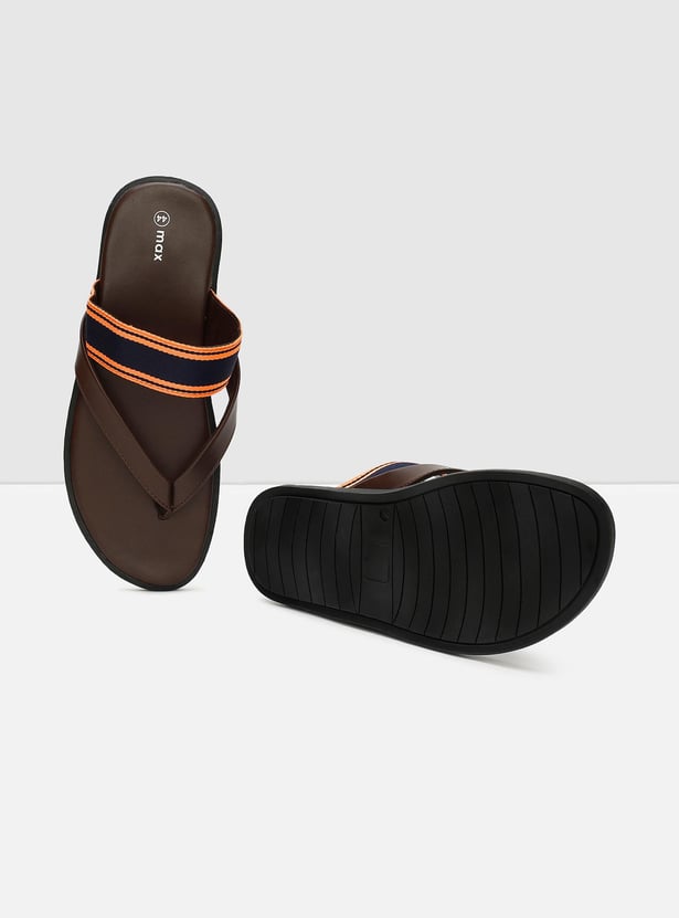 Men V-Strap Cushioned Durable Slip-On Sandals