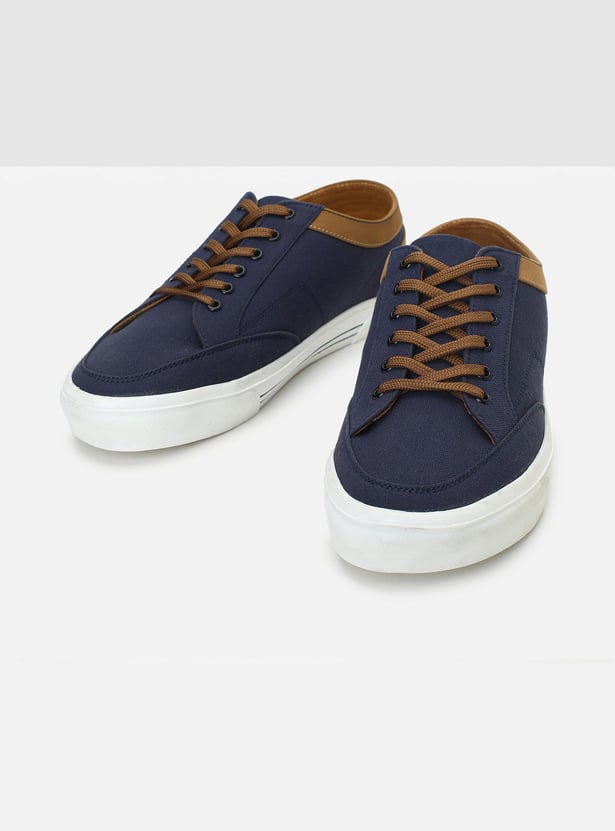 Men Colourblock Canvas Lace-Up Shoes