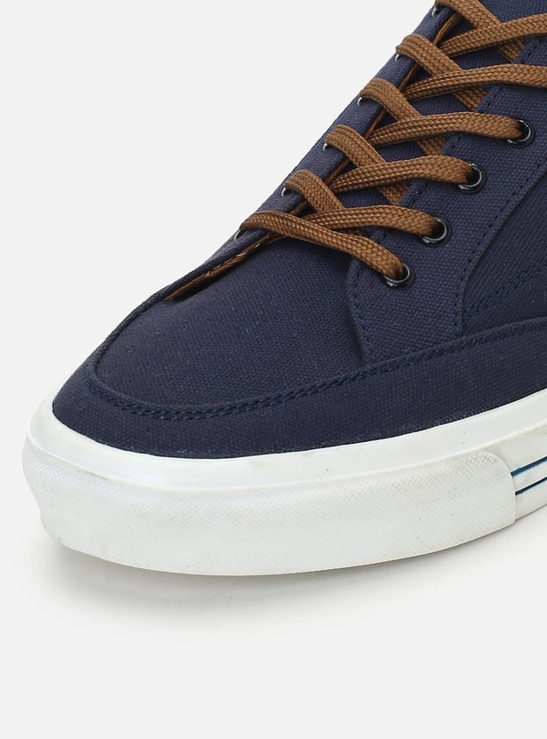 Men Colourblock Canvas Lace-Up Shoes