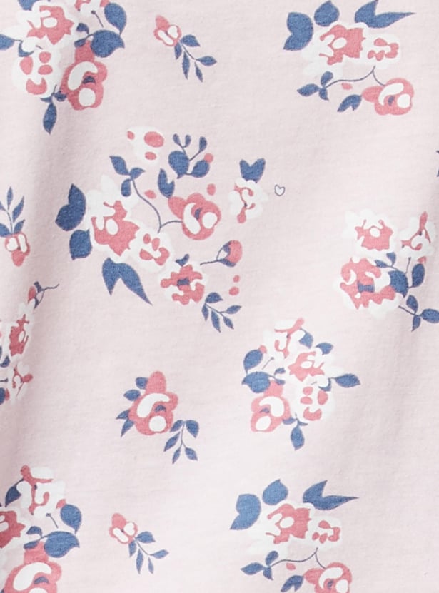 Women Floral Printed Layered Neck Top