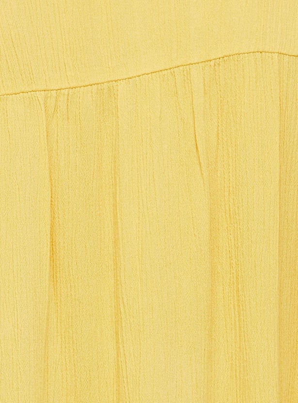 Women Pintucked Balloon Sleeve Top