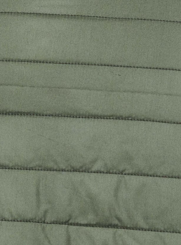 Men Solid Reversible Puffer Jacket