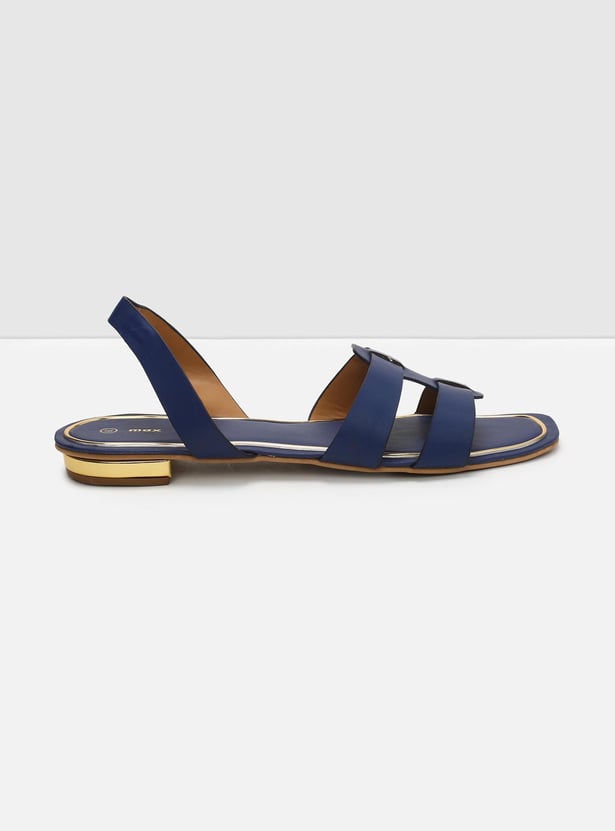 Women Solid Open Toe Flat Sandals