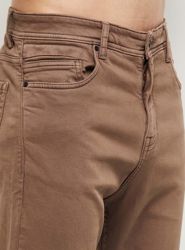 Men Coloured Carrot Fit Jeans