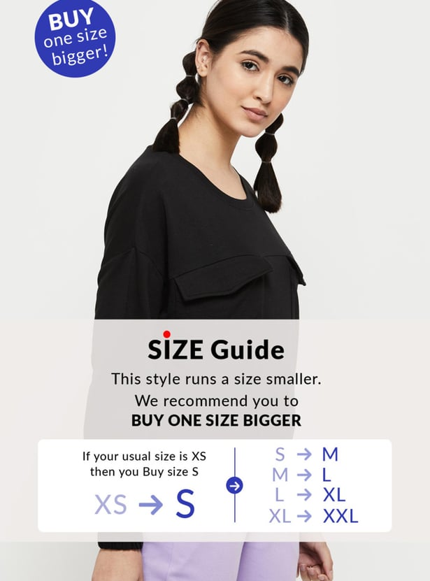 Women Printed Drop Shoulder Sports Sweatshirt 