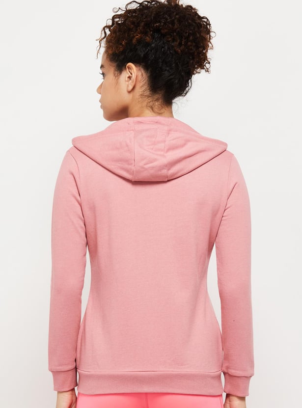 Women Quilted Cut And Sew Hooded Jacket with Pockets