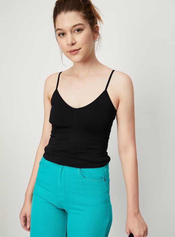 Women Solid Seamfree Padded Camisole