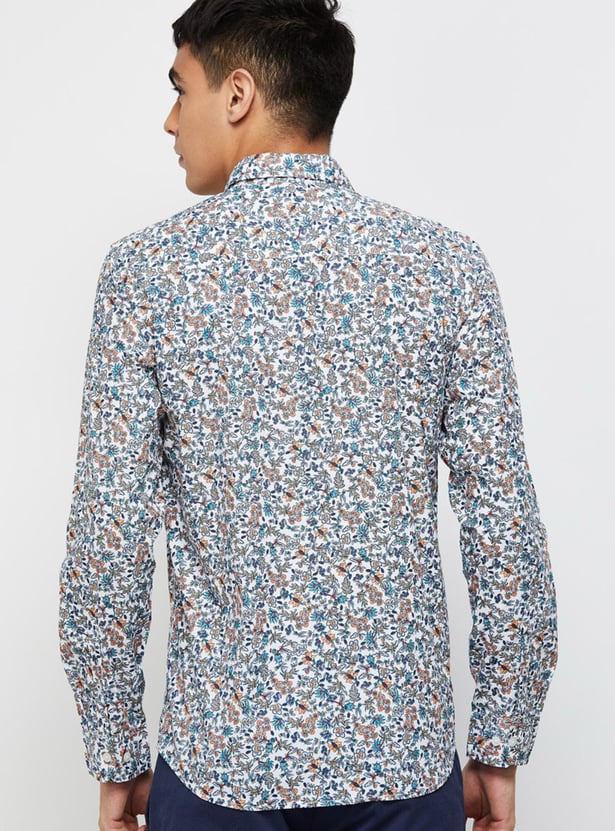 Men Floral Print Full Sleeves Casual Shirt