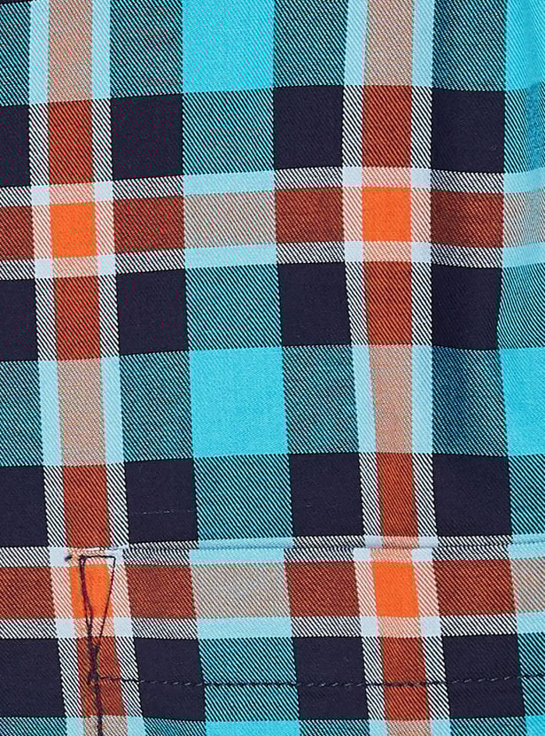Men Checked Slim Fit Shirt