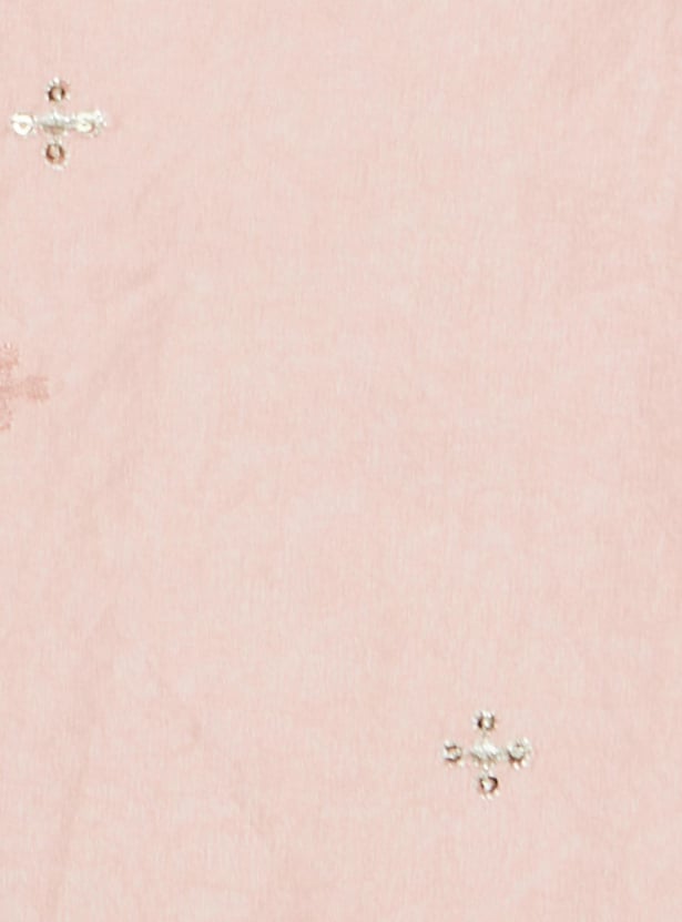 Women Embroidered Scalloped Dupatta