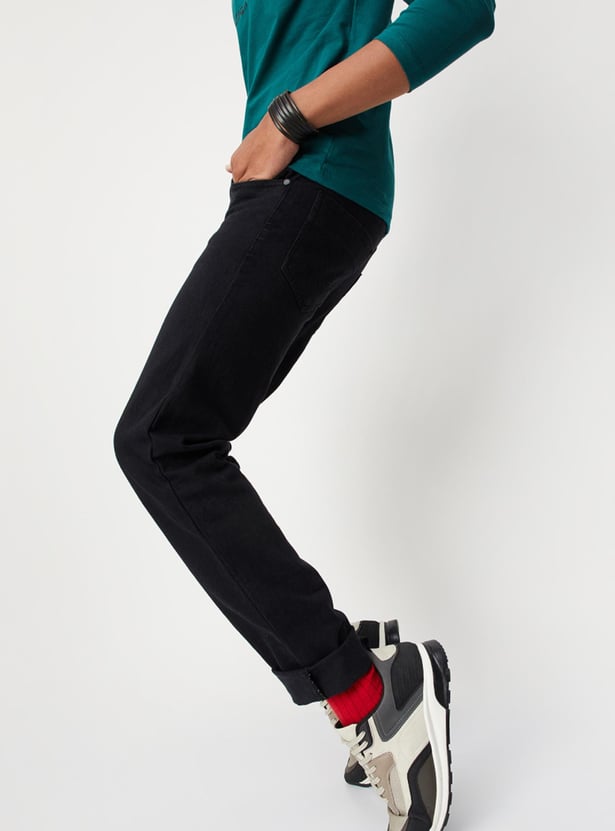 Boys Solid Slim Fit Jeans