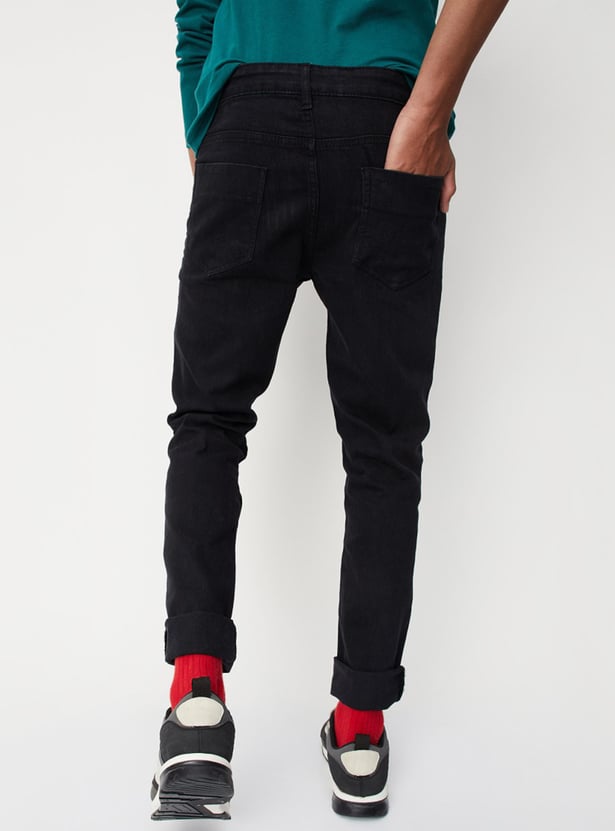 Boys Solid Slim Fit Jeans