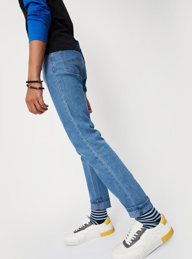 Boys Solid Slim Fit Jeans