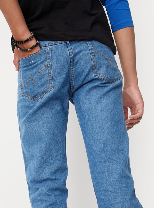 Boys Solid Slim Fit Jeans