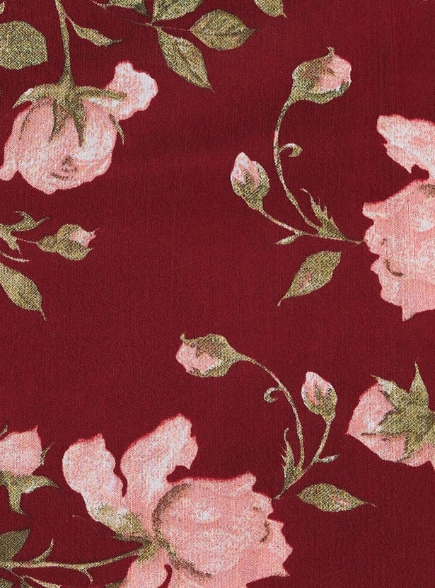 Women Printed Tie-Up Neck Top