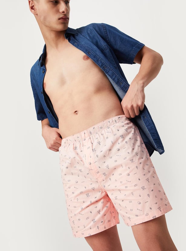 Men Printed Woven Boxers