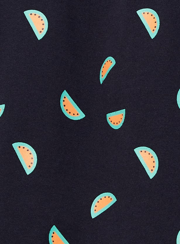 Men All-Over Printed Sleeveless Slim Fit T-shirt