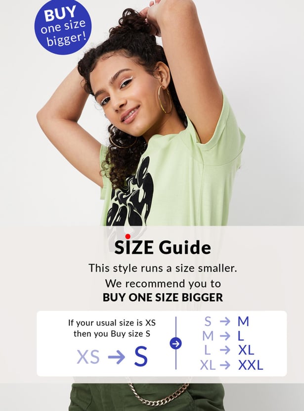 Women Typographic Printed Round Neck T-shirt