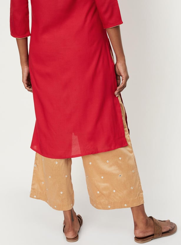 Women Embroidered Elasticated Palazzos