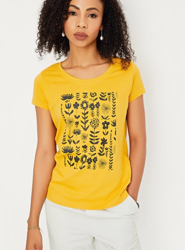 Women Printed Cotton T-shirt
