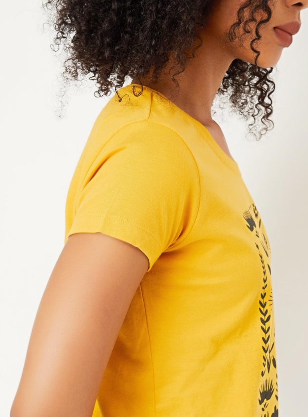Women Printed Cotton T-shirt