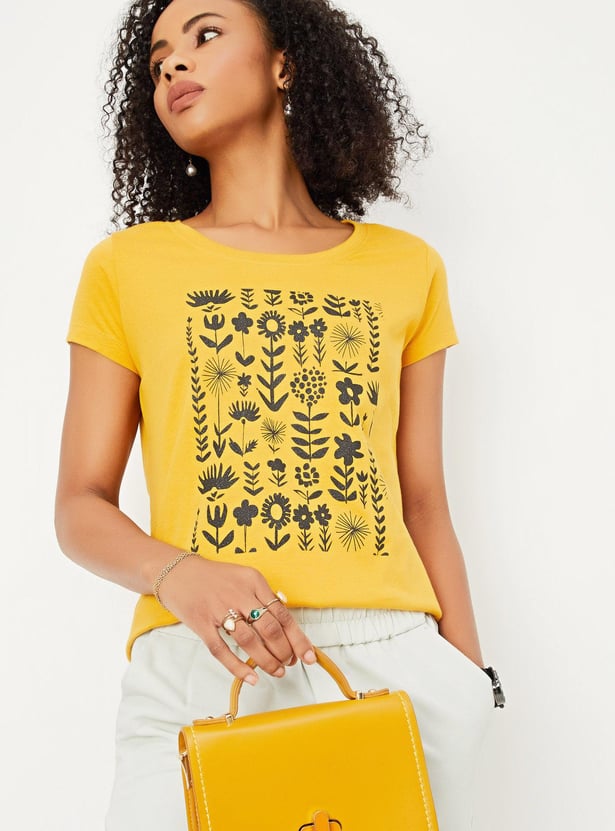 Women Printed Cotton T-shirt