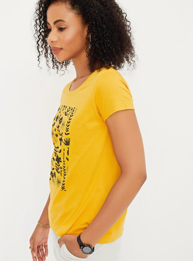 Women Printed Cotton T-shirt