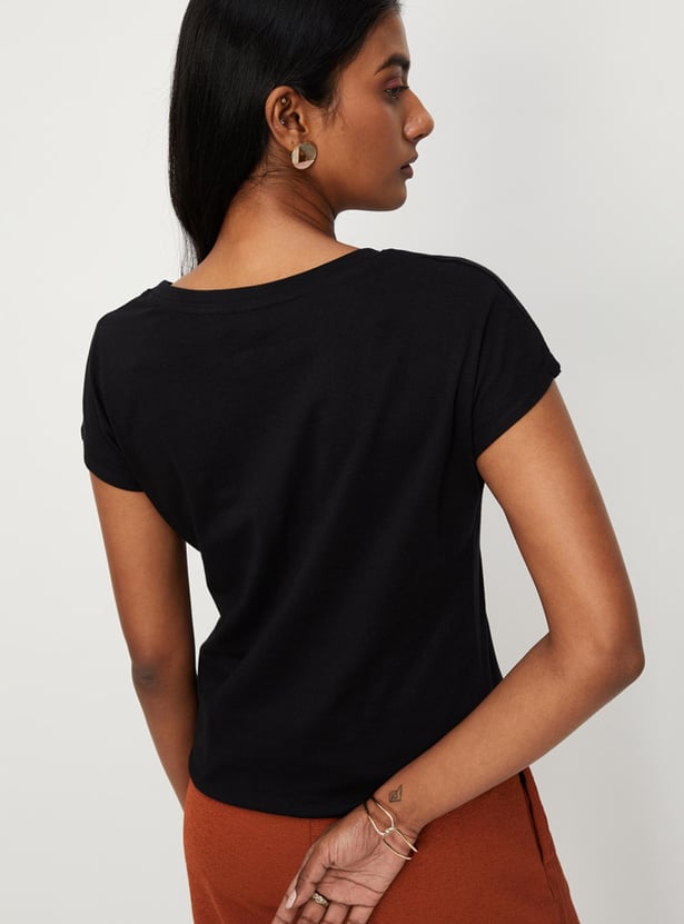 Women Printed Round Neck T-shirt