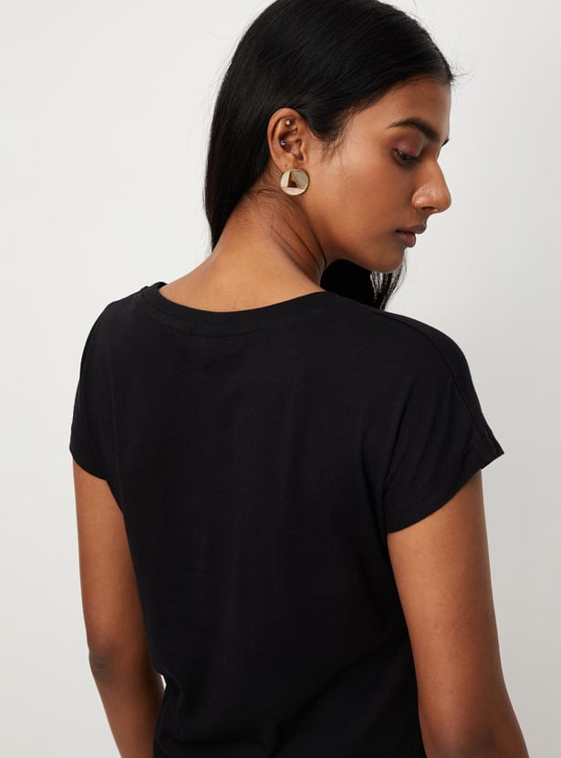 Women Printed Round Neck T-shirt