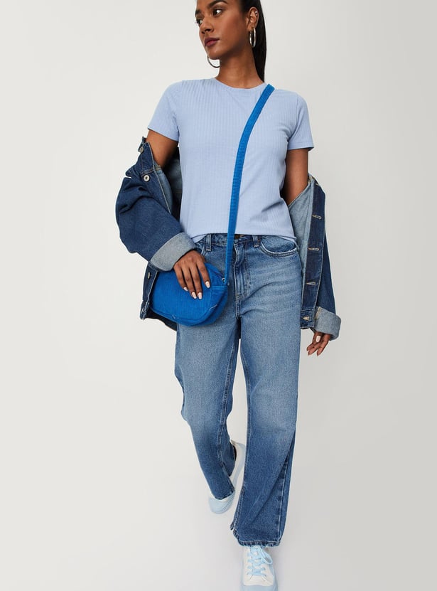 Women Textured Knit T-shirt