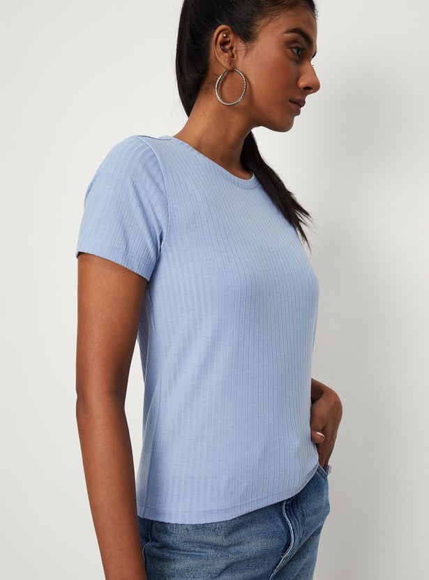 Women Textured Knit T-shirt