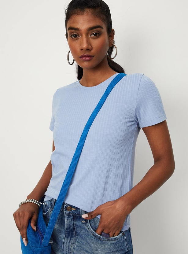 Women Textured Knit T-shirt