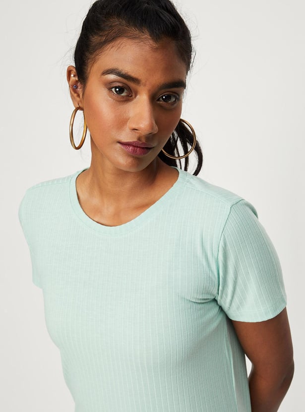 Women Textured Knit T-shirt