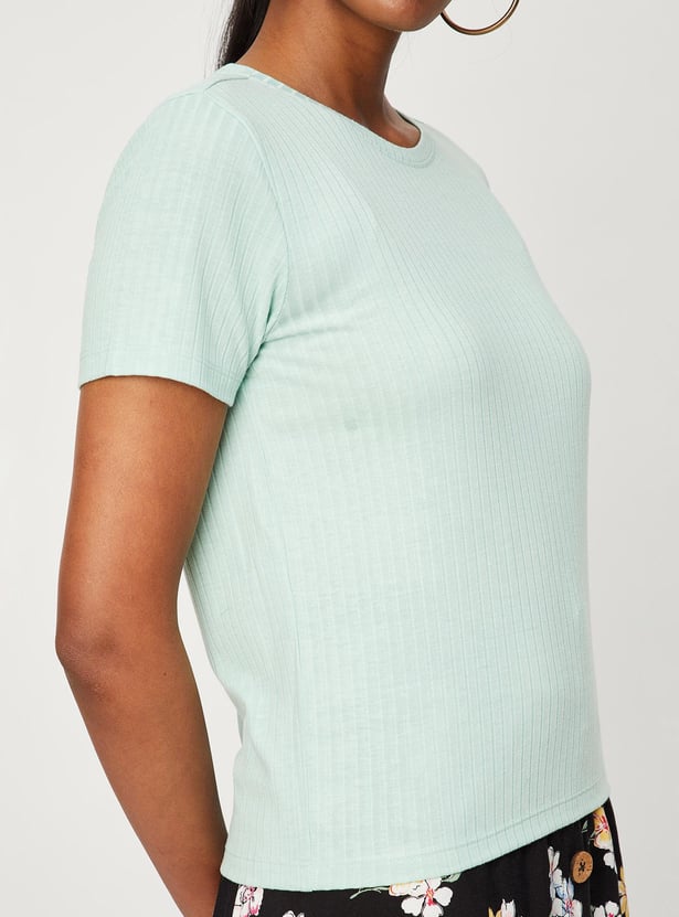 Women Textured Knit T-shirt