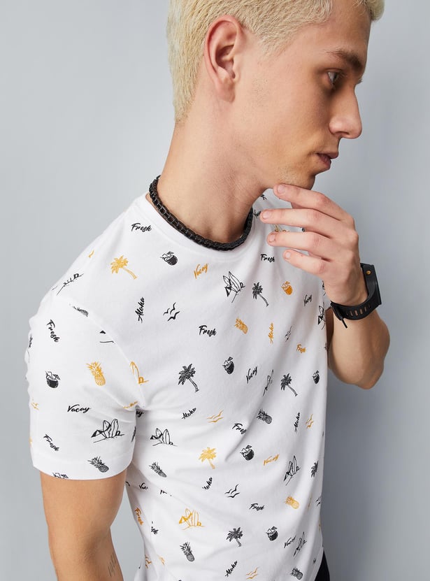 Men Printed Ultra Slim Fit T-shirt