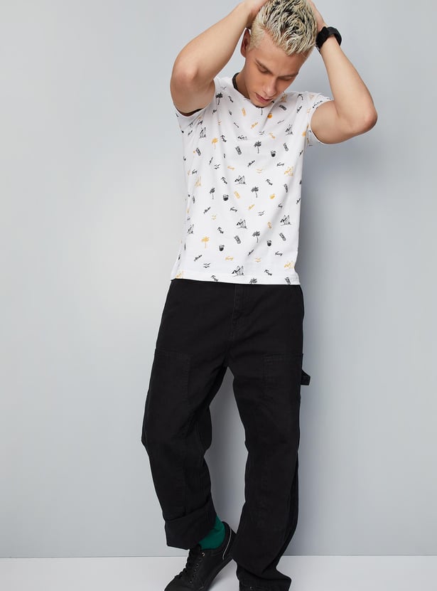Men Printed Ultra Slim Fit T-shirt