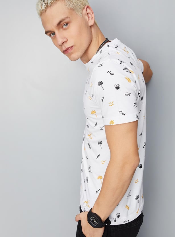 Men Printed Ultra Slim Fit T-shirt