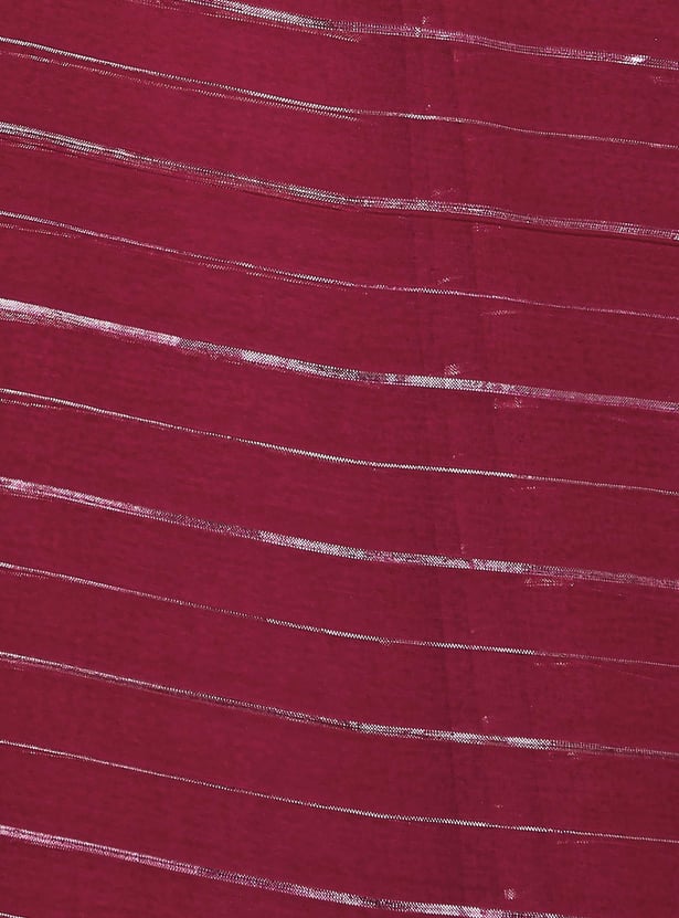 Women Striped Pre-Stitched Saree and Blouse