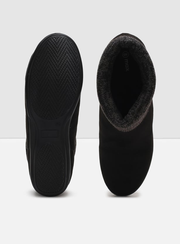 MAX Women Solid Slip-On Boots