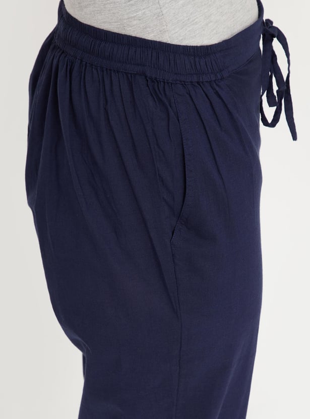 Women Solid Straight Pants