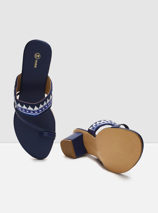 MAX Women Embellished Block Heel Sandals