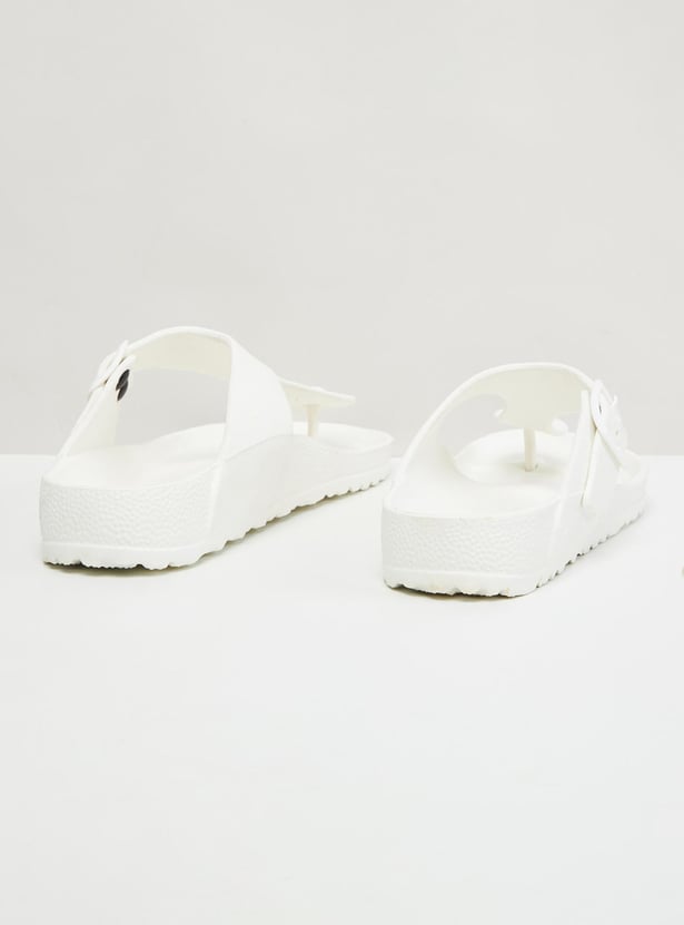 Men Solid Slip-On Sandals
